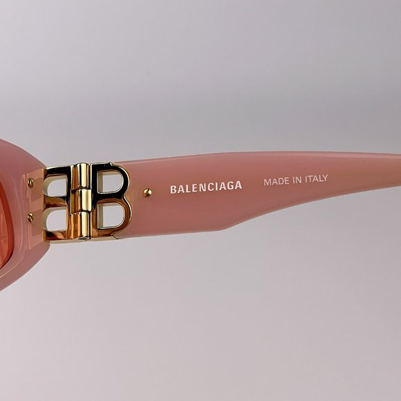 Balenciaga BB0095S 003 BRAND NEW Sunglasses Pink Gold Red Cat Eye Unisex - Picture 10 of 11
